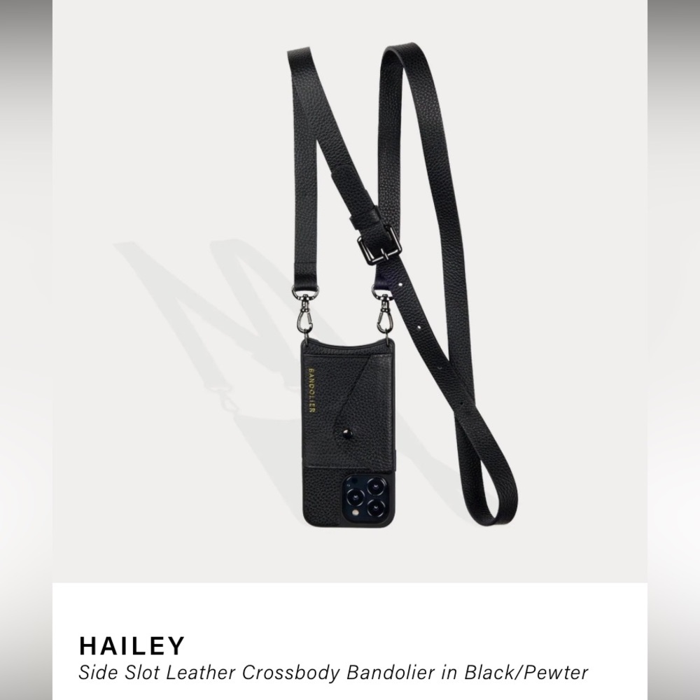 Bandolier ❤️ like new “hailey” crossbody black leather for iPhone XR awesome 👀